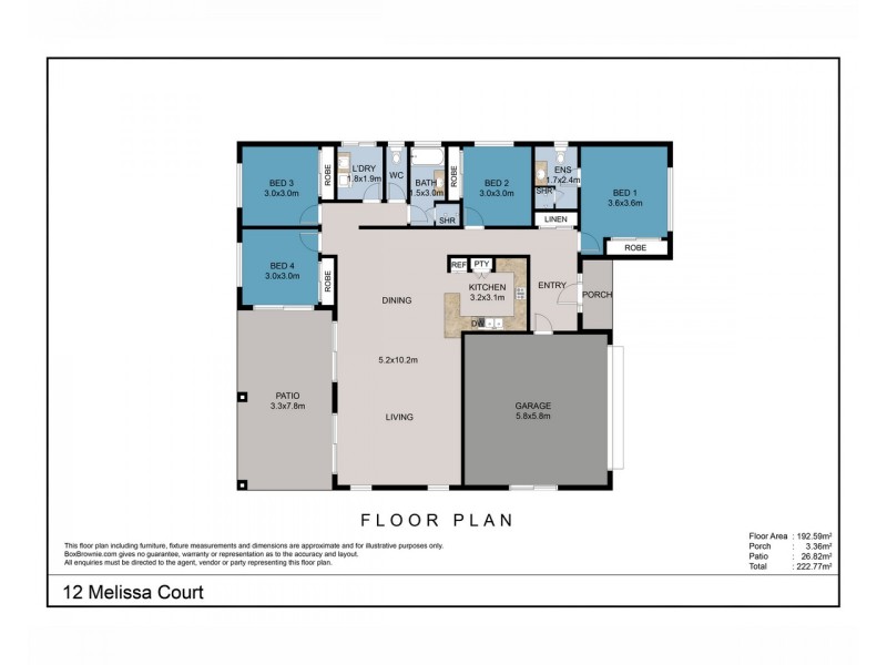 12 Melissa Circuit, Kallangur QLD 4503 Floorplan
