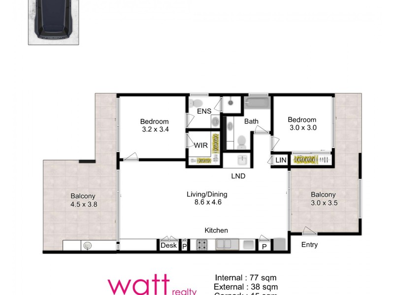 41/147-153 Lambert Street, Kangaroo Point QLD 4169 Floorplan