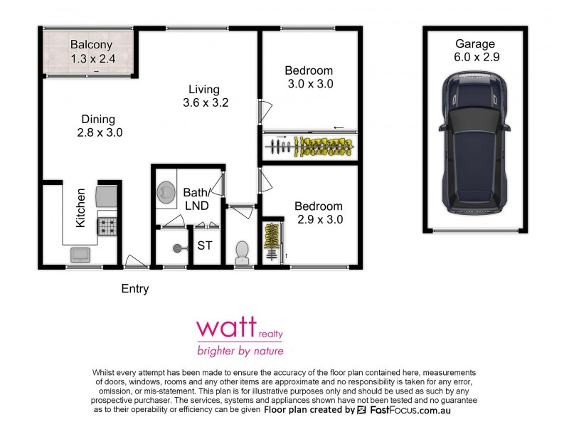 3/45 Thorn Street, Kangaroo Point QLD 4169 Floorplan
