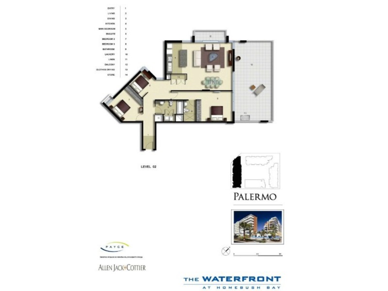 262/3 Baywater Drive, Wentworth Point NSW 2127 Floorplan
