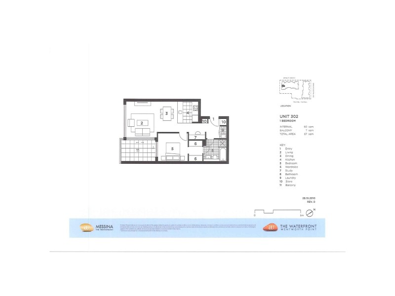 302/46 Amalfi Drive – Messina, Wentworth Point NSW 2127 Floorplan