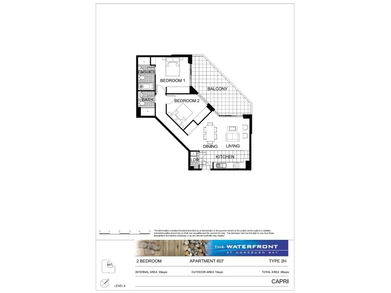 607/1 The  Piazza – Capri, Wentworth Point NSW 2127 Floorplan