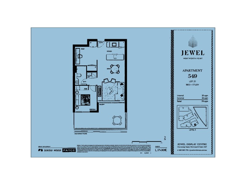 549/1 Burroway Road, Wentworth Point NSW 2127 Floorplan