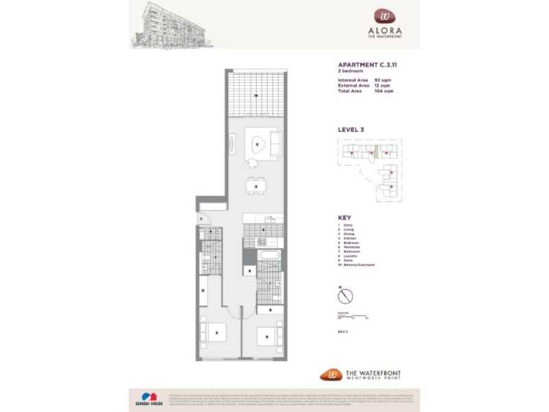311 ‘Alora’ 12 Nuvolari Place, Wentworth Point NSW 2127 Floorplan