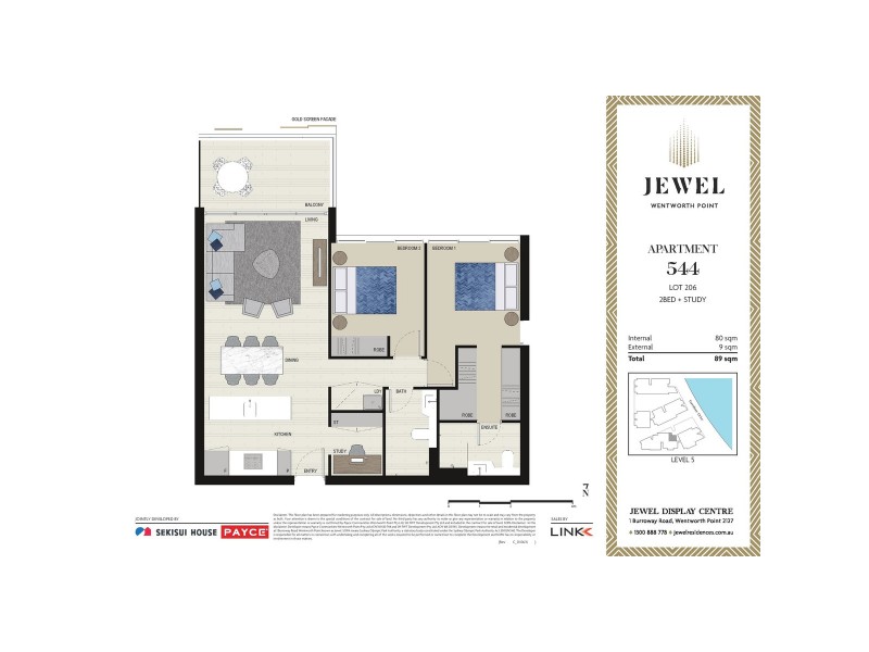 C544/1 Burroway Road, Wentworth Point NSW 2127 Floorplan