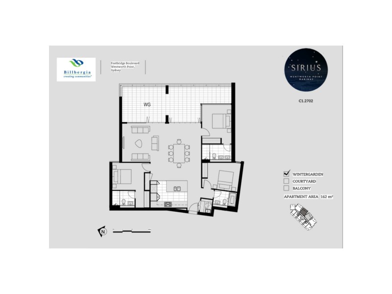C1.2702/10 Footbridge Boulevard, Wentworth Point NSW 2127 Floorplan