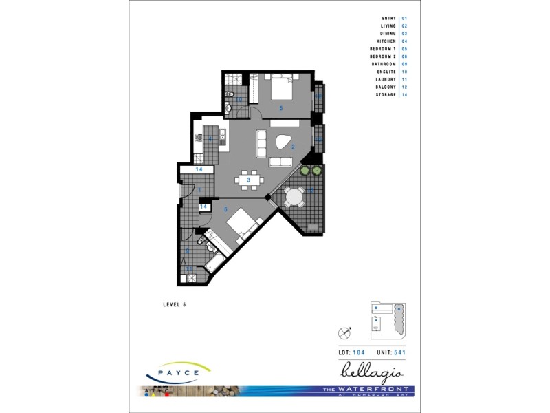541/30 Baywater Drive, Wentworth Point NSW 2127 Floorplan