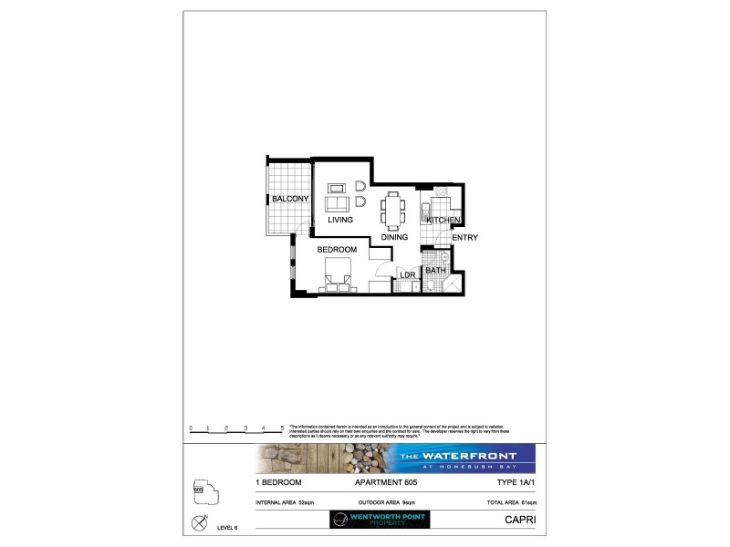 605/1 The Piazza, Wentworth Point NSW 2127 Floorplan