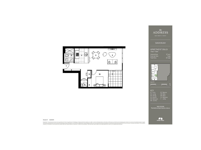 1601/13 Verona Drive, Wentworth Point NSW 2127 Floorplan