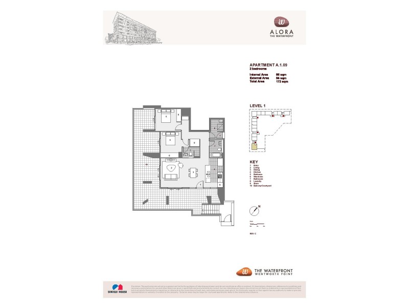 109/19 Baywater Drive, Wentworth Point NSW 2127 Floorplan