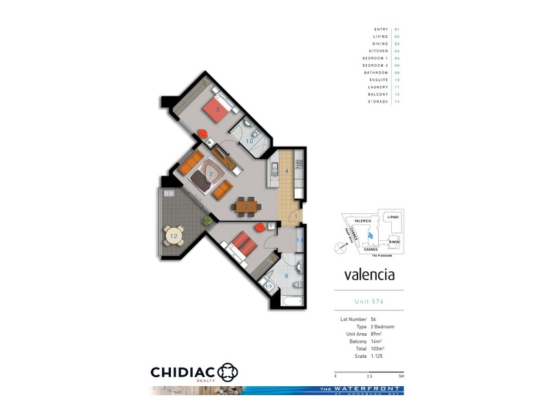 576/4 The Crescent, Wentworth Point NSW 2127 Floorplan
