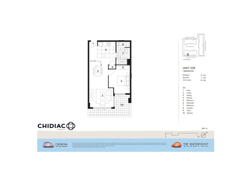 539/17 Marine Parade, Wentworth Point NSW 2127 Floorplan