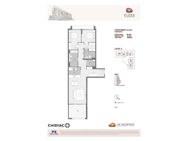 504/9 Baywater Drive, Wentworth Point NSW 2127 Floorplan