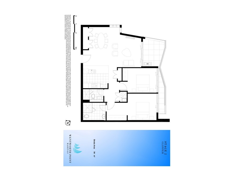 603/5 Waterways, Wentworth Point NSW 2127 Floorplan
