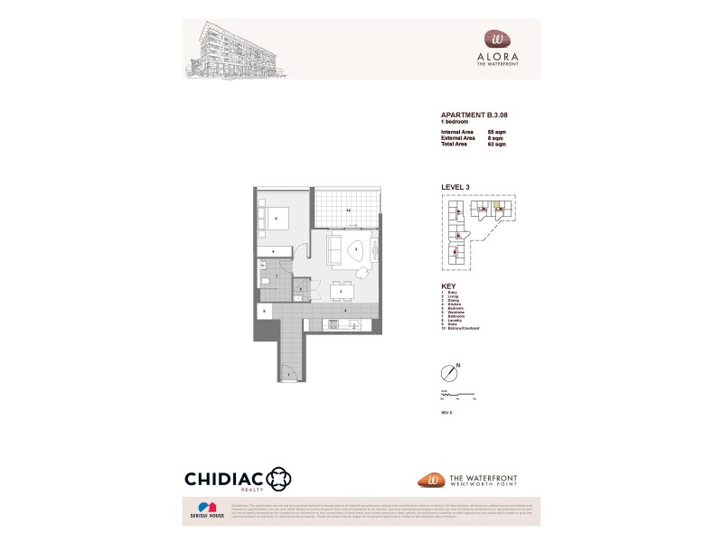 308/16 Savona Drive, Wentworth Point NSW 2127 Floorplan