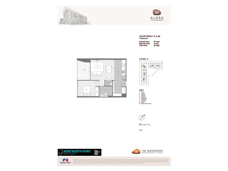 A206/9 Baywater Drive, Wentworth Point NSW 2127 Floorplan