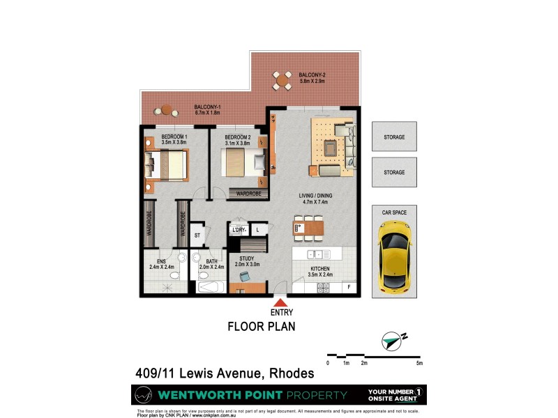 409/11 Lewis Avenue, Rhodes NSW 2138 Floorplan