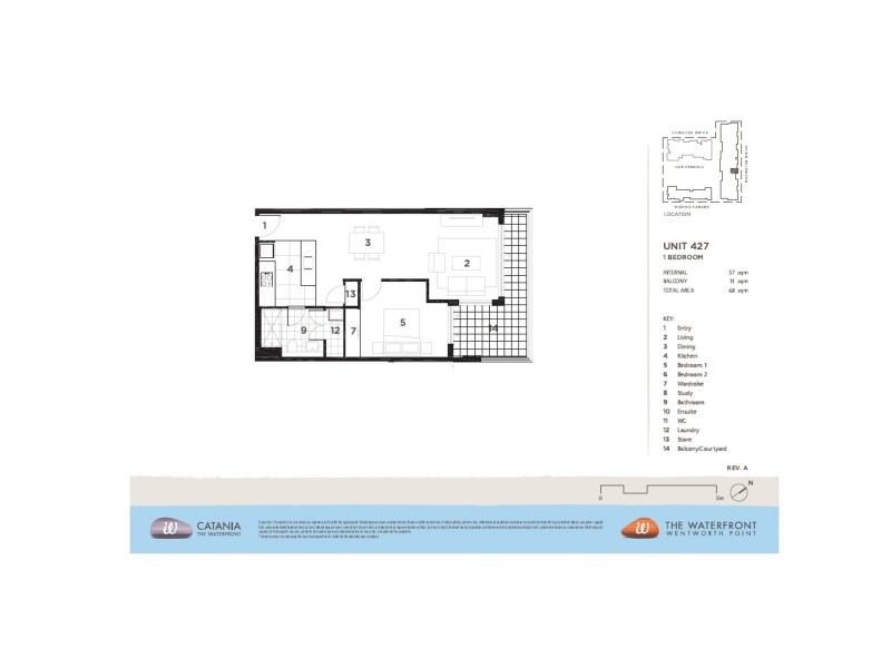 427/22 Baywater Drive, Wentworth Point NSW 2127 Floorplan