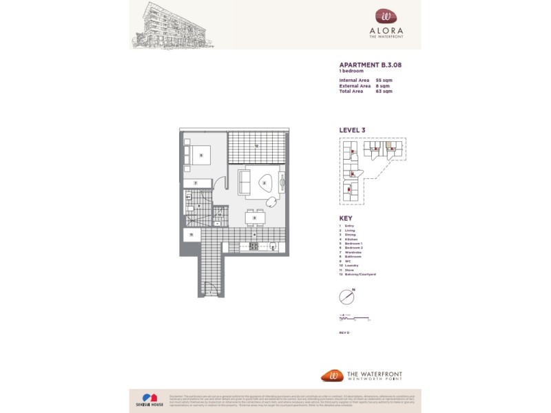 308/16 Savona Drive, Wentworth Point NSW 2127 Floorplan