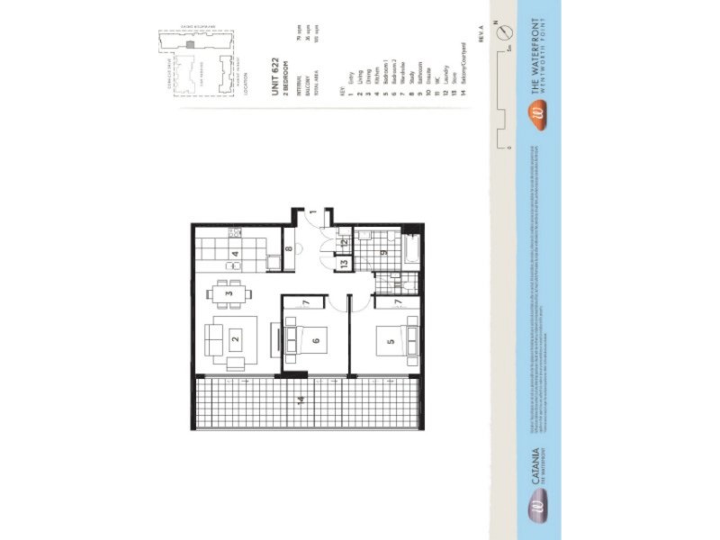 622/22 Baywater Drive, Wentworth Point NSW 2127 Floorplan