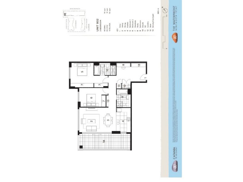802/16 Baywater Drive, Wentworth Point NSW 2127 Floorplan