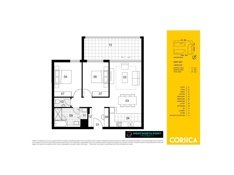507/27 Hill Road, Wentworth Point NSW 2127 Floorplan