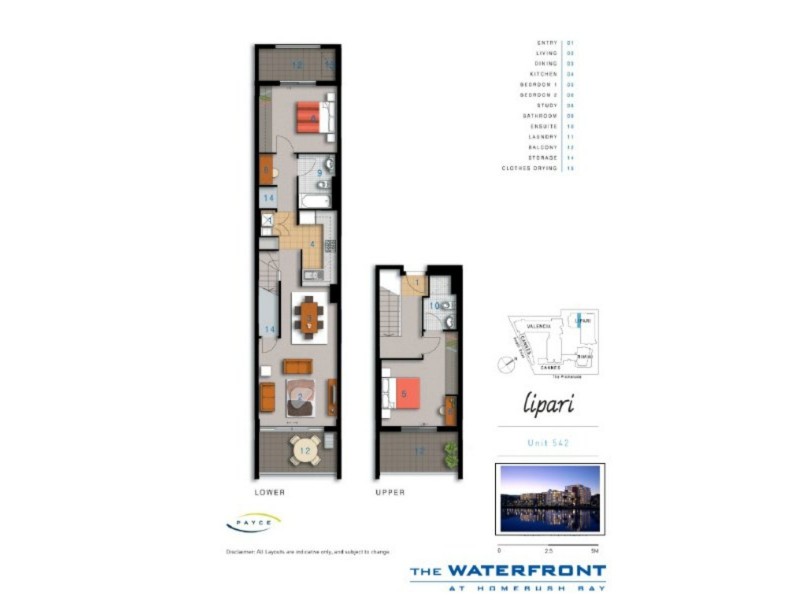 542/2 The Crescent, Wentworth Point NSW 2127 Floorplan