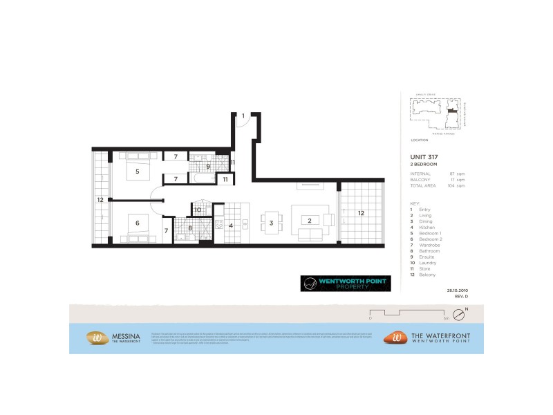 317/8 Baywater Drive, Wentworth Point NSW 2127 Floorplan