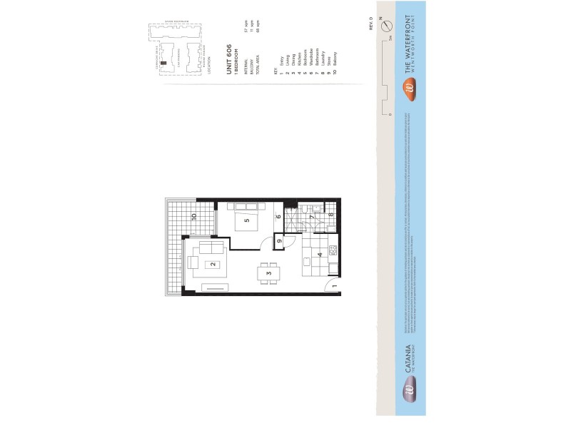 606/16 Corniche Drive, Wentworth Point NSW 2127 Floorplan