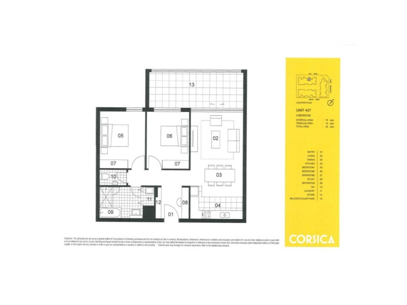 407/27 Hill Road – Corsica, Wentworth Point NSW 2127 Floorplan