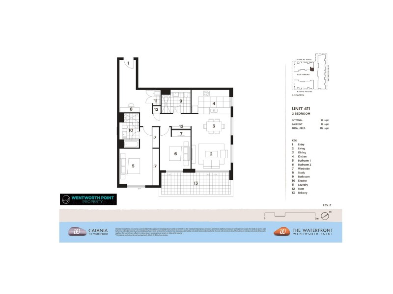 411/18 Corniche Drive, Wentworth Point NSW 2127 Floorplan