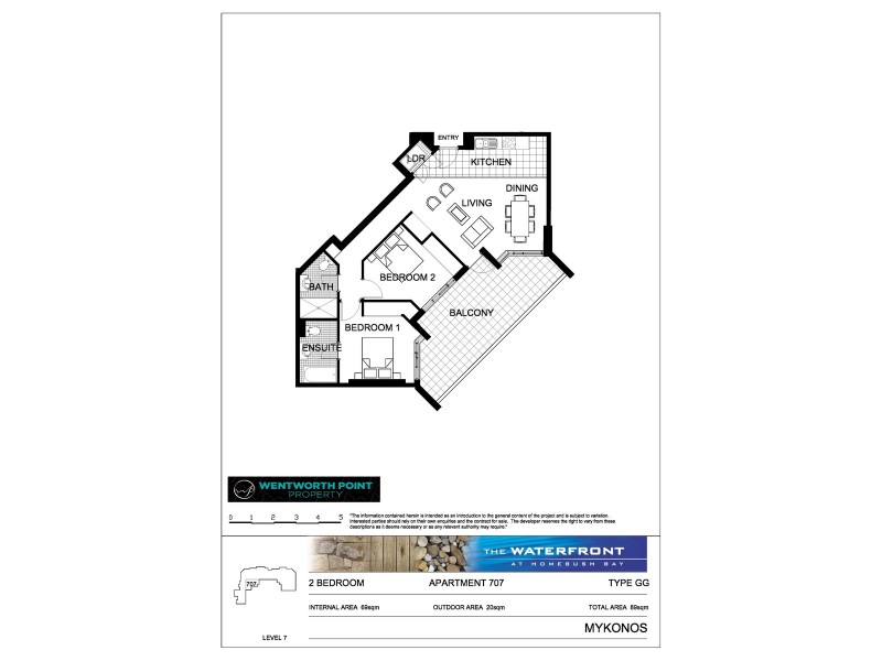 707/2 The Piazza, Wentworth Point NSW 2127 Floorplan