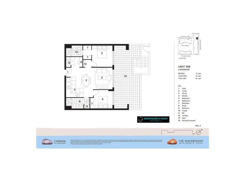 108/16 Baywater Drive, Wentworth Point NSW 2127 Floorplan