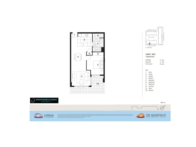 441/17 Marine Parade, Wentworth Point NSW 2127 Floorplan