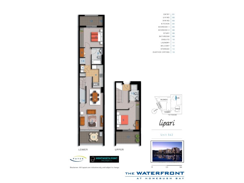 542/2 The Crescent, Wentworth Point NSW 2127 Floorplan