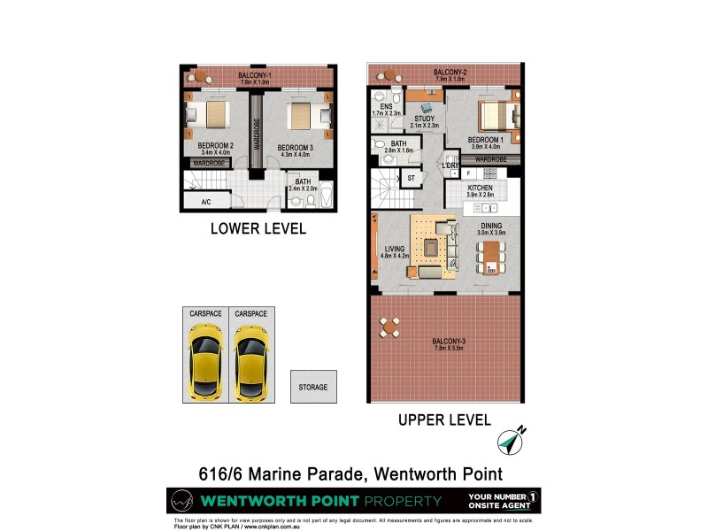 616/16 Marine Parade, Wentworth Point NSW 2127 Floorplan