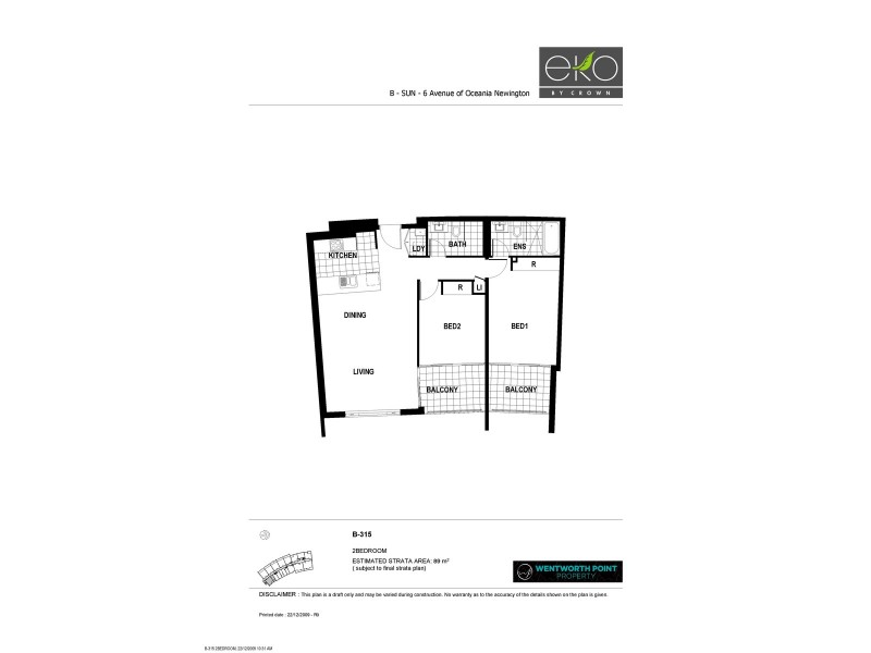 B315/1 Avenue Of Europe, Newington NSW 2127 Floorplan