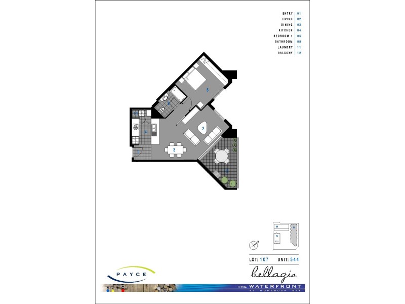 544/46 Baywater Drive, Wentworth Point NSW 2127 Floorplan