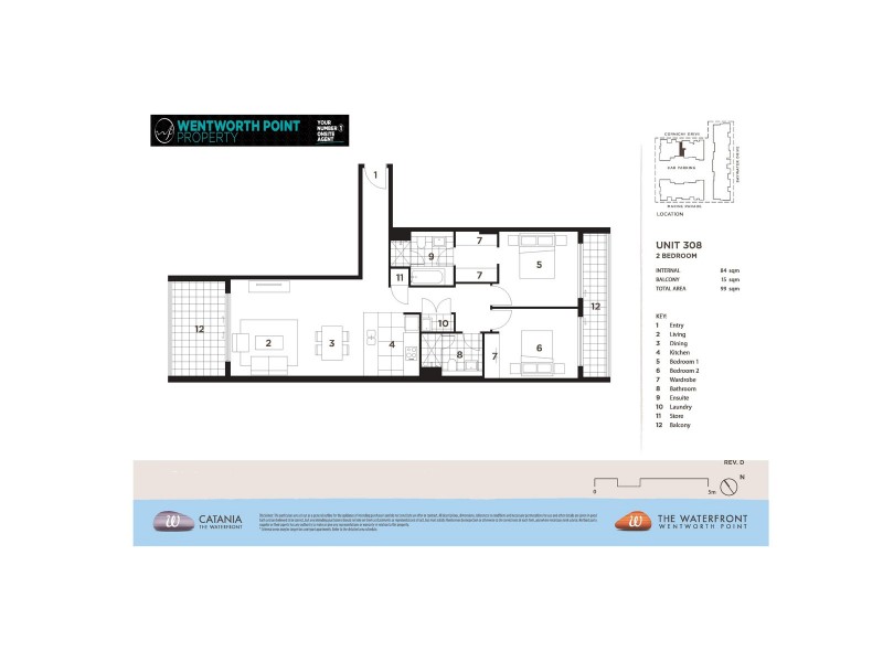 308/18 Corniche Drive, Wentworth Point NSW 2127 Floorplan