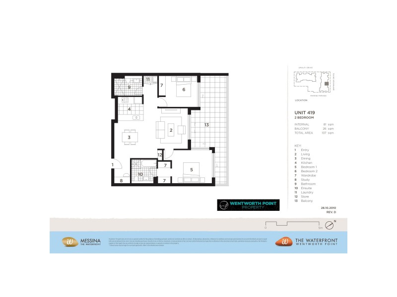 419/14 Baywater Drive, Wentworth Point NSW 2127 Floorplan