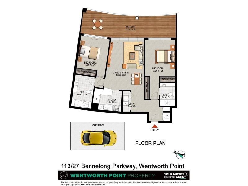 113/27 Bennelong Parkway, Wentworth Point NSW 2127 Floorplan