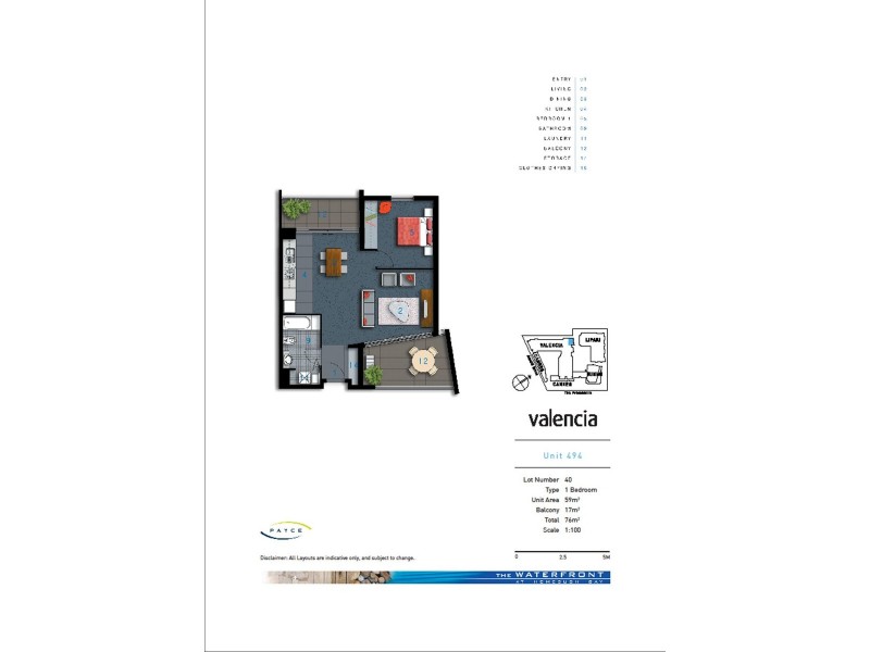 494/4 The Crescent, Wentworth Point NSW 2127 Floorplan