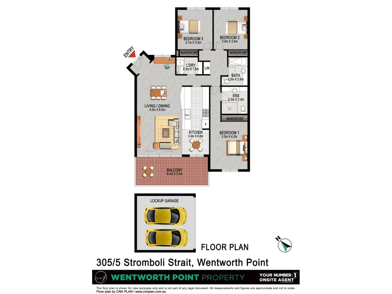 305/5 Corfu – Stromboli Strait, Wentworth Point NSW 2127 Floorplan