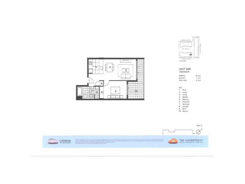 335/21 Marine Parade – Catania, Wentworth Point NSW 2127 Floorplan