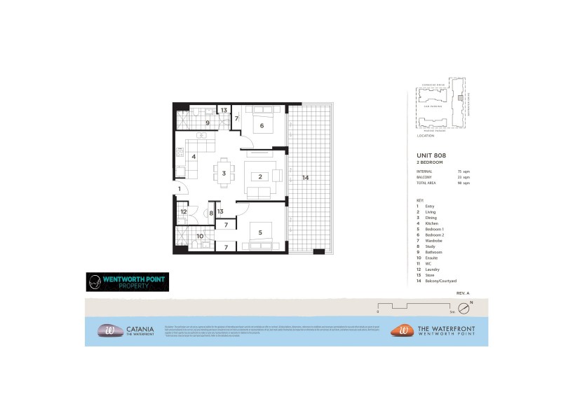 808/22 Baywater Drive, Wentworth Point NSW 2127 Floorplan