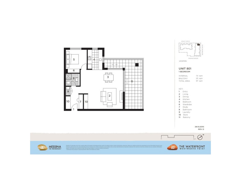 801/8 Baywater Drive, Wentworth Point NSW 2127 Floorplan