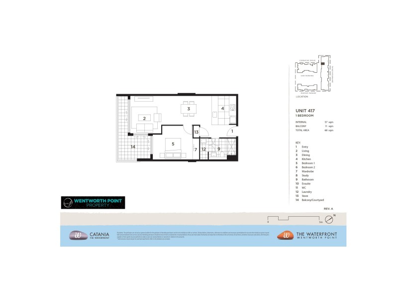 417/16 Baywater Drive, Wentworth Point NSW 2127 Floorplan