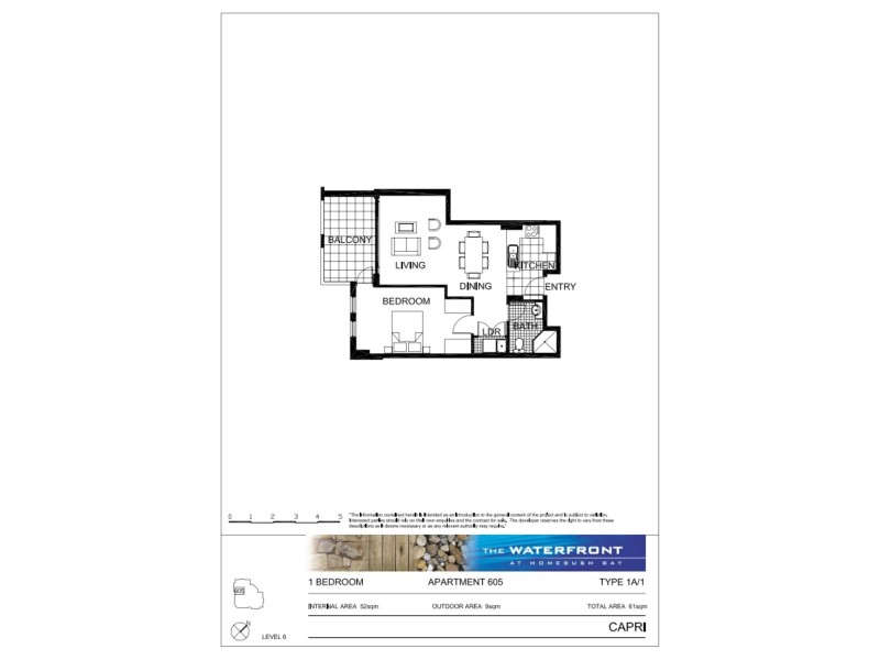 605/1 The Piazza, Wentworth Point NSW 2127 Floorplan