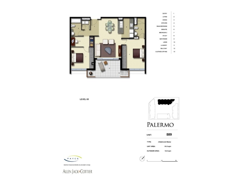 589/33 Hill Road, Wentworth Point NSW 2127 Floorplan