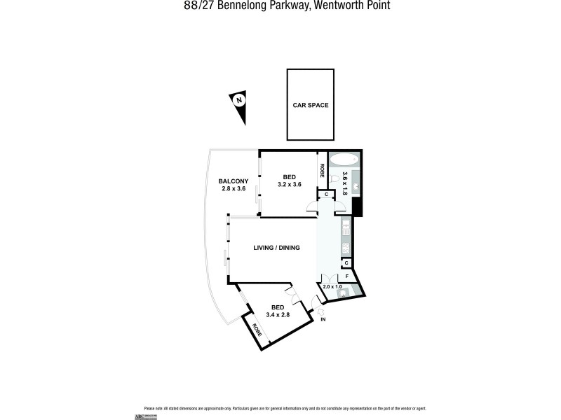 100/27 ‘Mariners Cove’ Bennelong Parkway, Wentworth Point NSW 2127 Floorplan